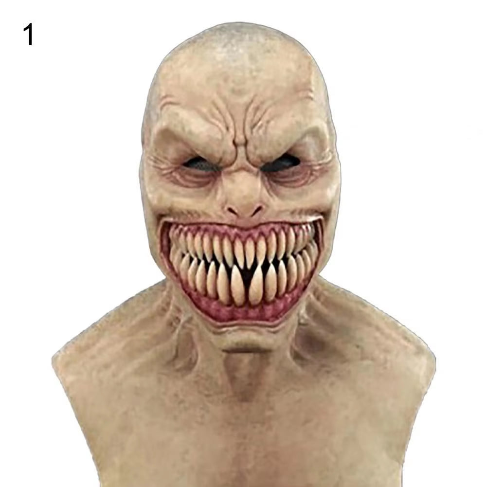 Durable Halloween Props Unique Emulsion Craft Decoration Halloween Headgear Halloween Face Cover Horror Face Cover