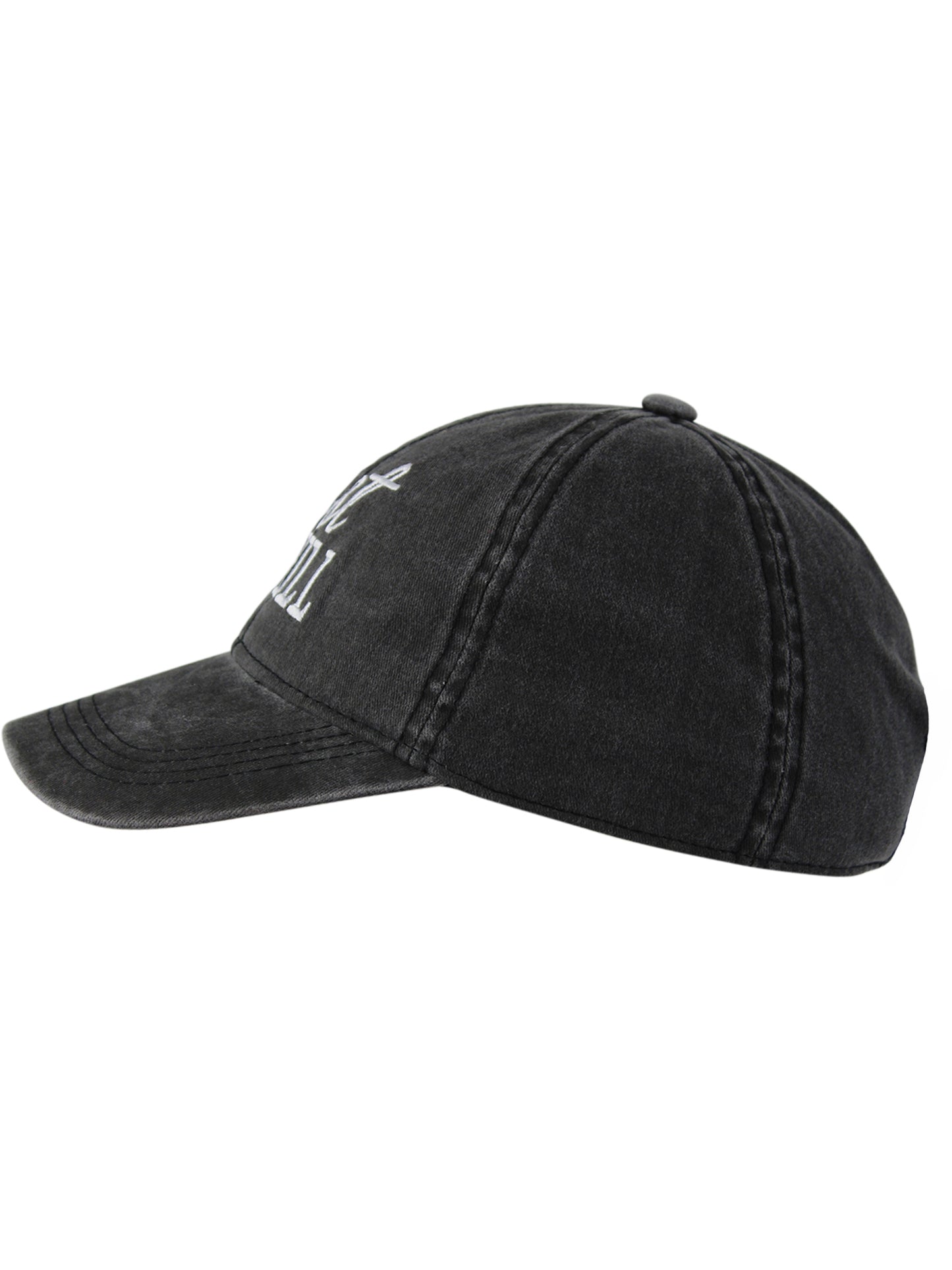 Black Just Chill Womens Cotton Baseball Cap Hat