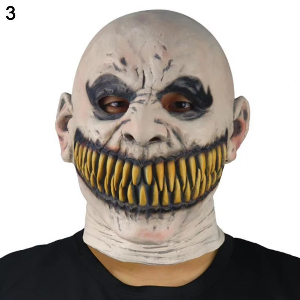 Durable Halloween Props Unique Emulsion Craft Decoration Halloween Headgear Halloween Face Cover Horror Face Cover