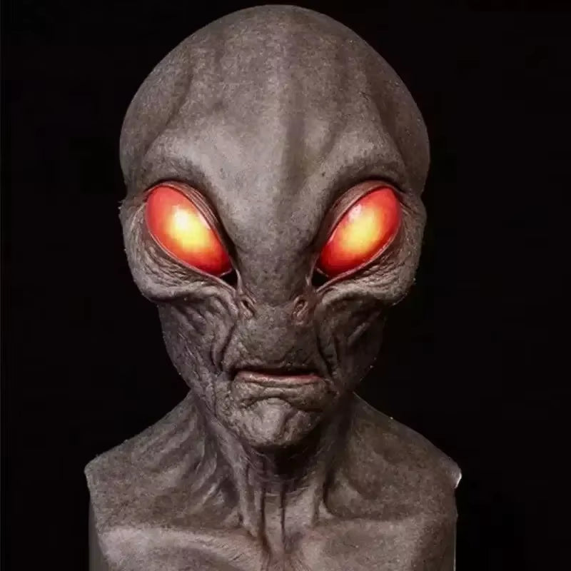 Newest Halloween Alien Mask Scary Horrible Big Eyes Horror Alien Mask Full Head Latex Mask Mask Monster Mask