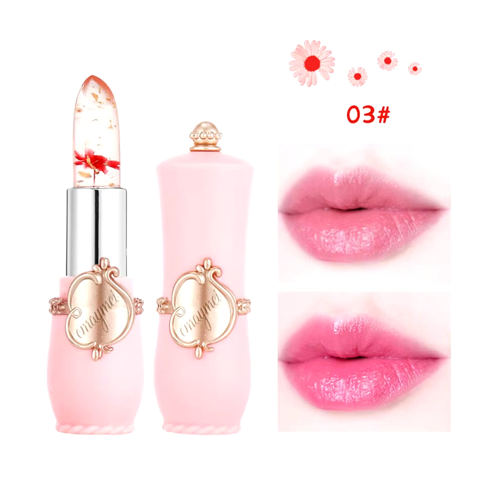 6-Color Transparent Moisturizing Jelly Color Changing Lipstick Temperature Changing Flower Lipstick