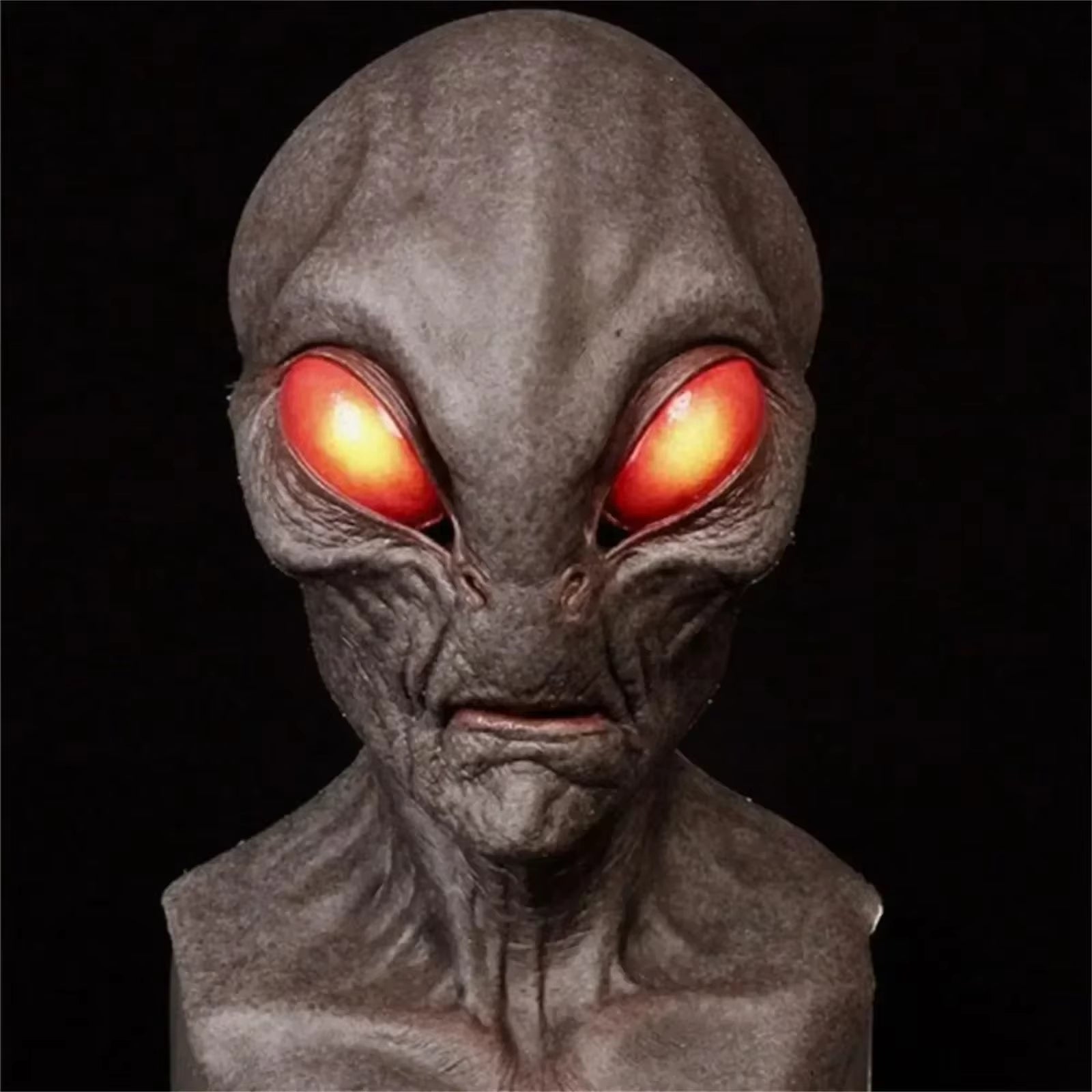 Newest Halloween Alien Mask Scary Horrible Big Eyes Horror Alien Mask Full Head Latex Mask Mask Monster Mask