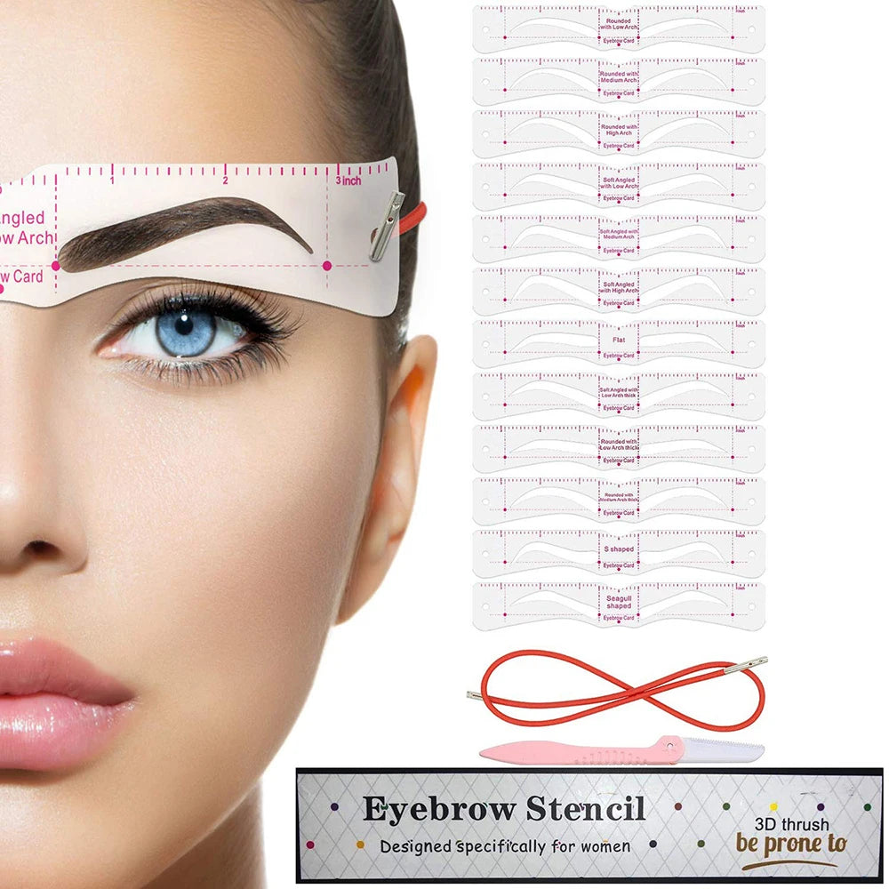 Grooming Shaping Balanced Template Eyebrow Makeup Magic Eye Brow Class Drawing Guide Eyebrow Stencil Card Template Helper