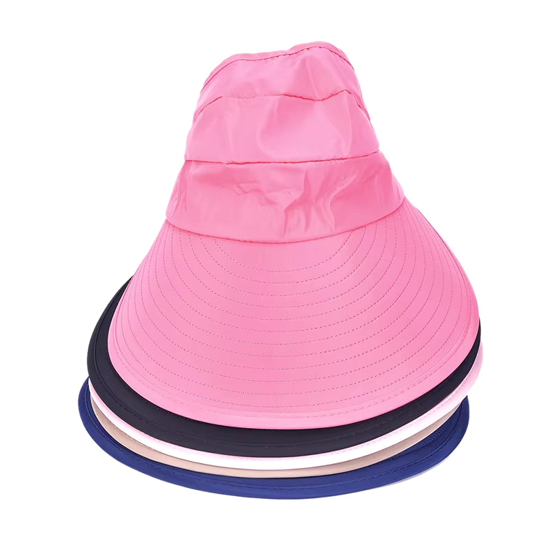 Summer Sun Protection Folding Sun Hat for Women Wide Brim Cap Ladies Beach Visor Hat Girl Holiday UV Protection Sun Hat